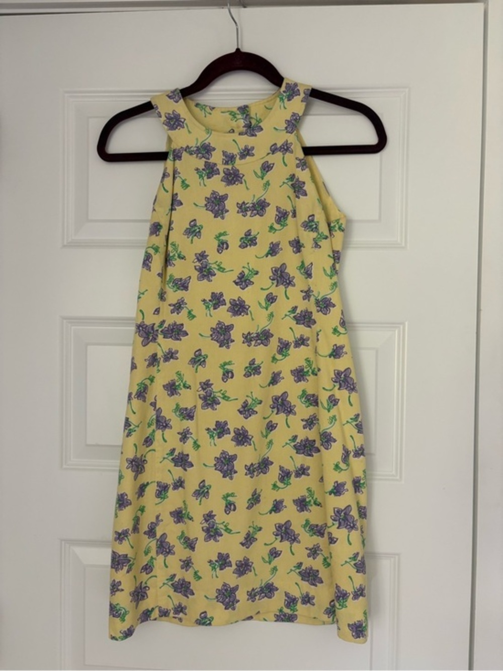Lilly Pulitzer Yellow Dress with Purple Floral Print